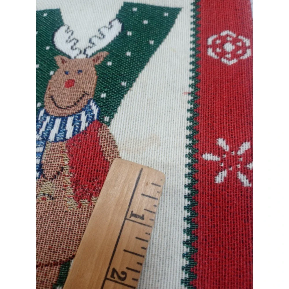 Holiday JOY Placemats Set of 4 Snowman‎ Santa Reindeer Christmas Decor